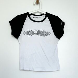 Chrome Hearts Black and White Baseball Tee